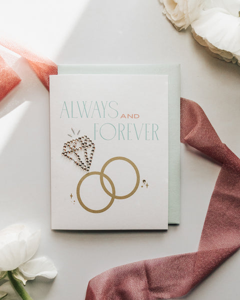 Always and Forever Wedding Greeting Card