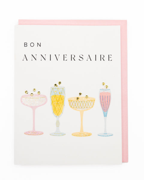 Bon Anniversaire Birthday Greeting Card