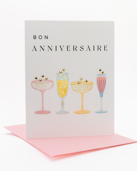 Bon Anniversaire Birthday Greeting Card