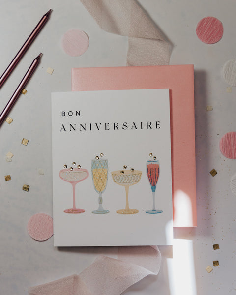 Bon Anniversaire Birthday Greeting Card