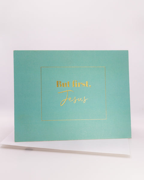 But First, Jesus (Robin) Greeting Card