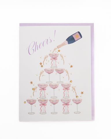 Champagne Cheers Congratulations Greeting Card