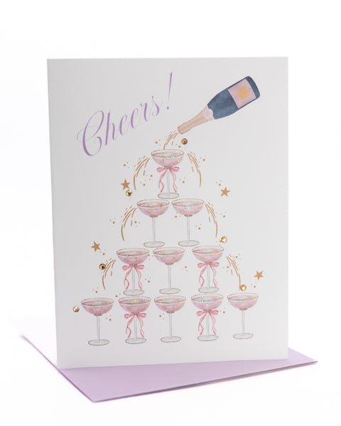 Champagne Cheers Congratulations Greeting Card