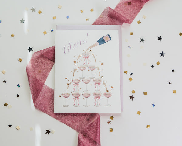 Champagne Cheers Congratulations Greeting Card