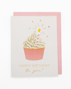 Cupcake Surprise Birthday Greeting Card