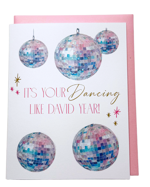 "Dance like David" Faith-Based Disco Birthday Greeting Card