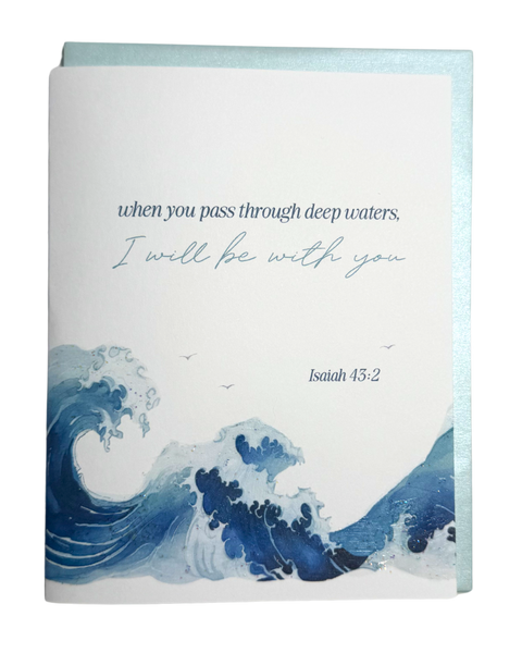 'Deep Waters' Faith-Based Greeting Card