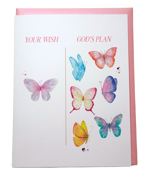 'God's Plan' Butterflies Birthday Greeting Card
