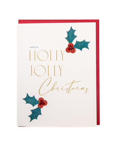 Holly Jolly Greeting Card