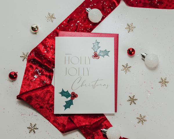 Holly Jolly Greeting Card