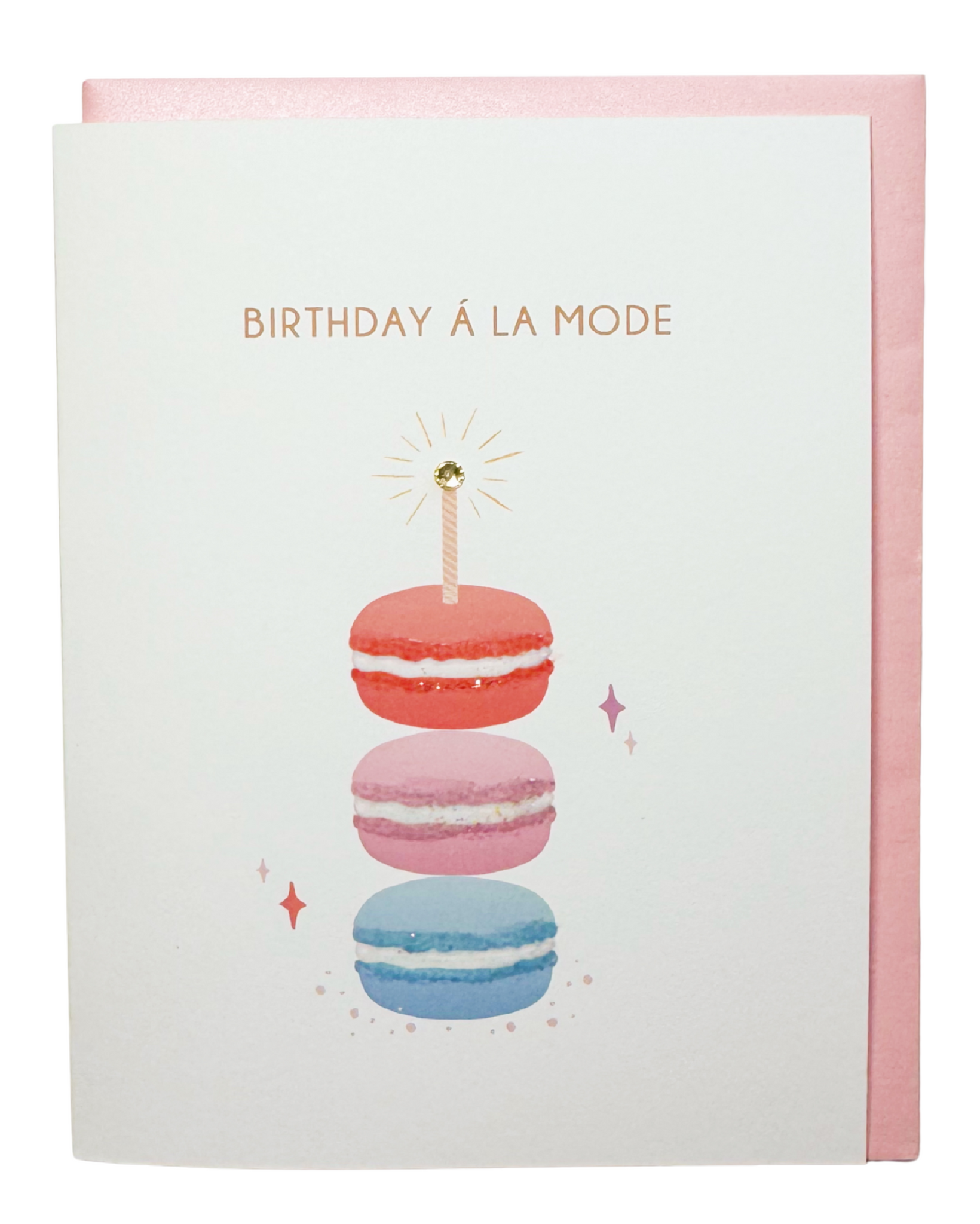 Le Macaron Trifecta Birthday Greeting Card – Lavender Vines
