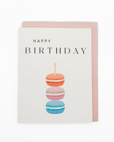 Le Macaron Trifecta Birthday Greeting Card