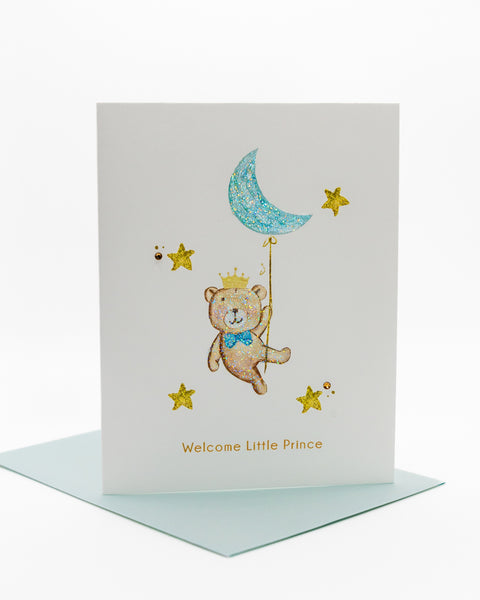 Sweet Little Prince New Baby Greeting Card