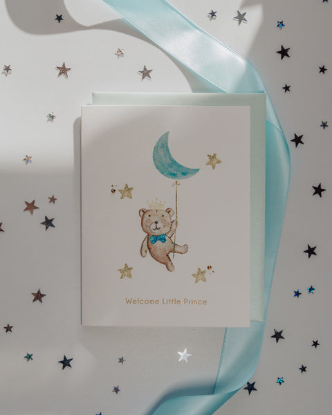 Sweet Little Prince New Baby Greeting Card