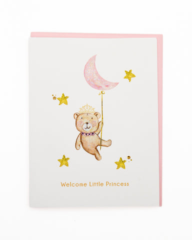 Sweet Little Princess New Baby Greeting Card