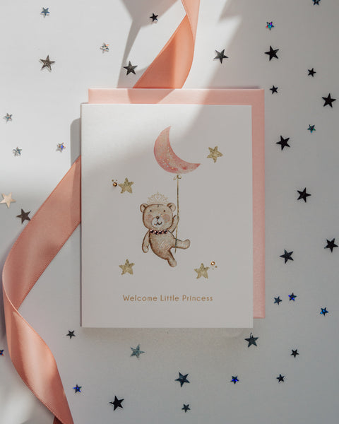 Sweet Little Princess New Baby Greeting Card