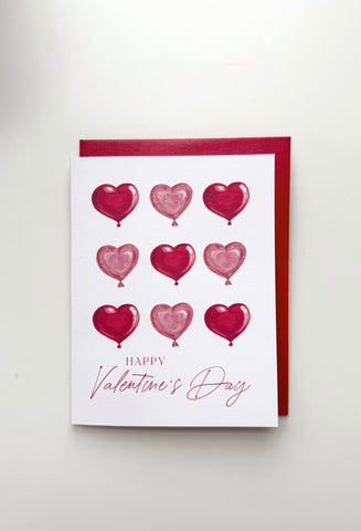 Love Balloons Valentine's Day Greeting Card