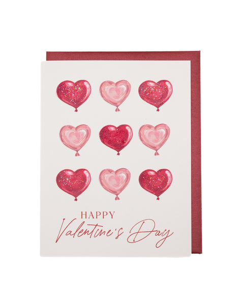 Love Balloons Valentine's Day Greeting Card