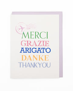 Multi-Language Thank You Greeting Card