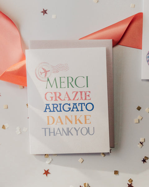 Multi-Language Thank You Greeting Card