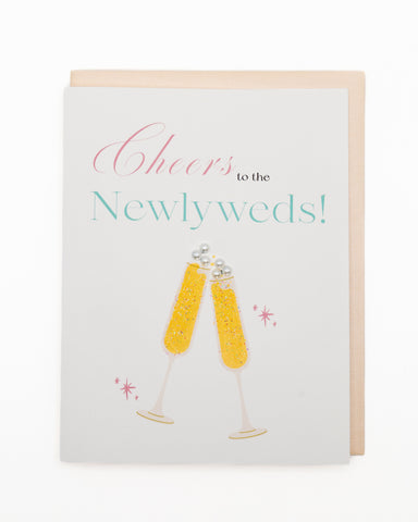 Cheers to the Newlyweds Wedding Greeting Card