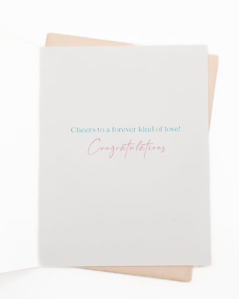 Cheers to the Newlyweds Wedding Greeting Card