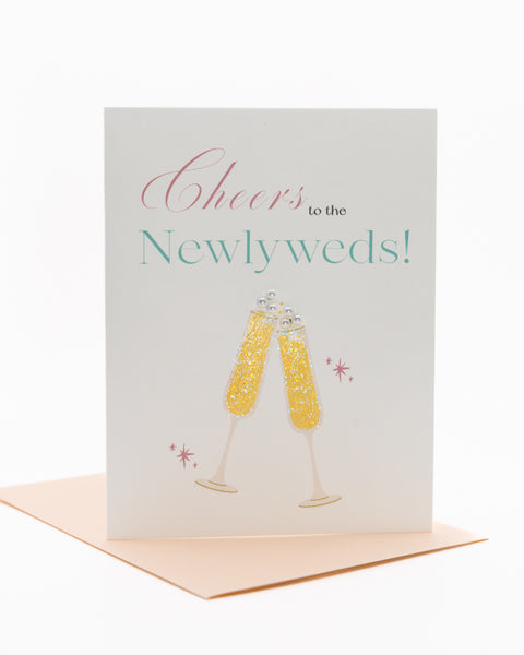 Cheers to the Newlyweds Wedding Greeting Card