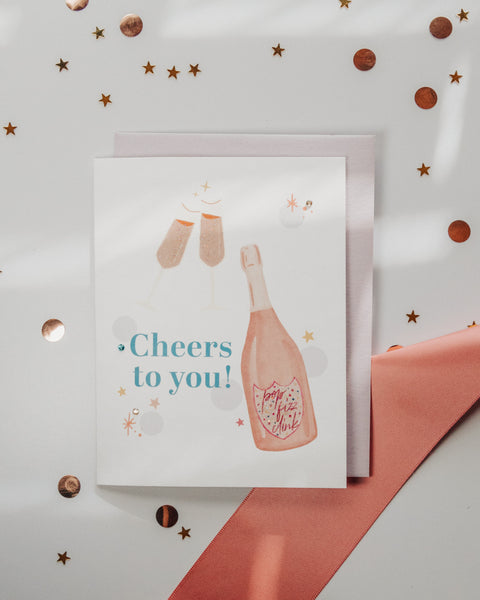 Cheers to You Congratulations Greeting Card