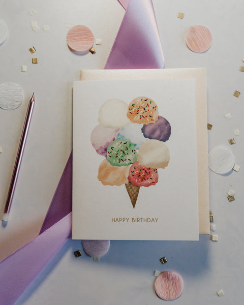 Scoops of Joy Birthday Greeting Card