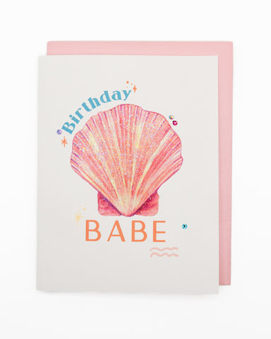 Seashell Babe Birthday Greeting Card