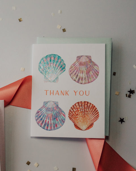 Seashell Gratitude Thank You Greeting Card