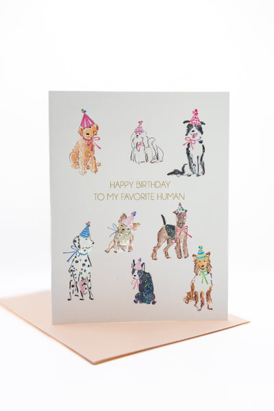 "Sit Pretty'' Dog Birthday Greeting Card