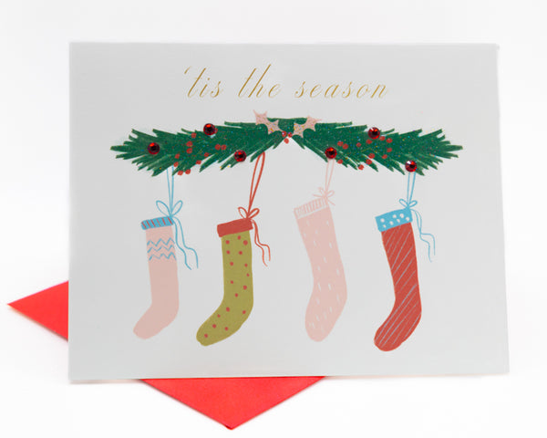 Stockings of Joy Greeting Card