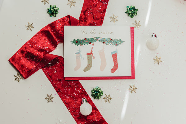 Stockings of Joy Greeting Card