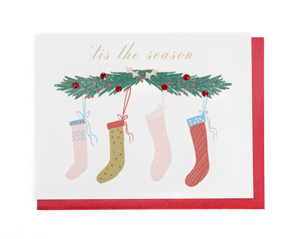 Stockings of Joy Greeting Card