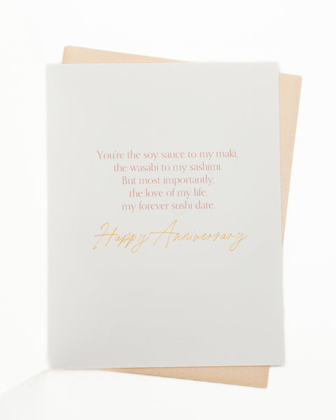 Sushi Love Anniversary Greeting Card