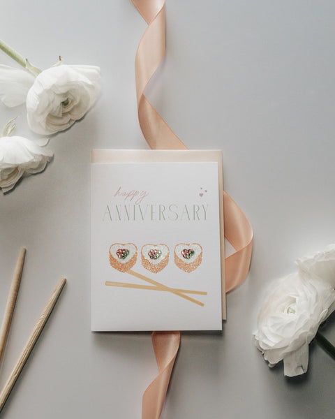 Sushi Love Anniversary Greeting Card