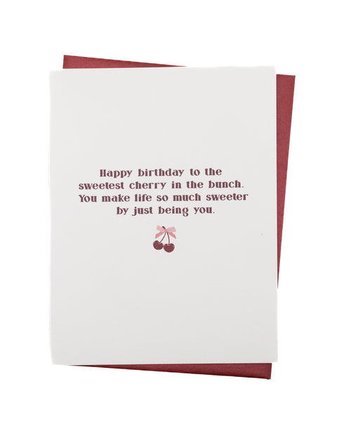 Sweetest Cherry Birthday Greeting Card