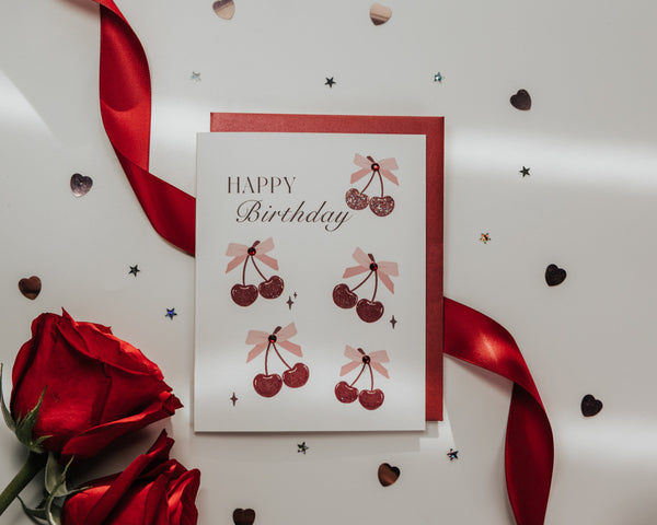 Sweetest Cherry Birthday Greeting Card