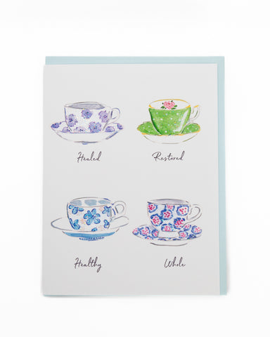 Teacup Triumph Greeting Card