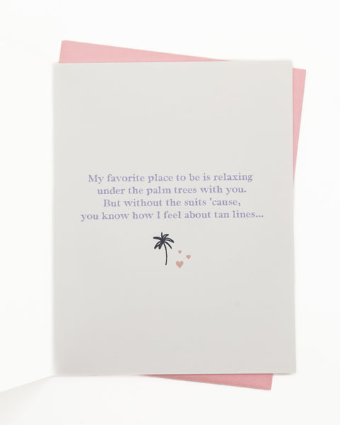 Under the Palms Anniversary Greeting Card