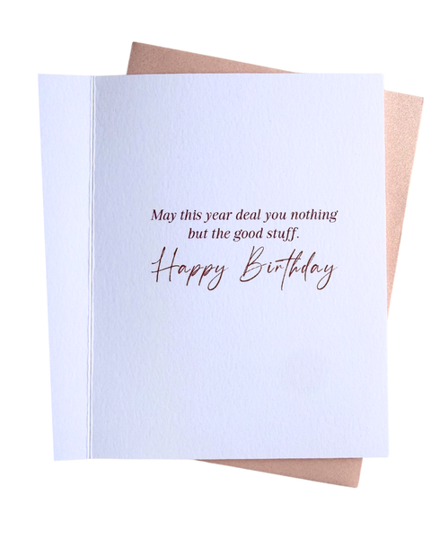 'You Shuffle, I'll Pour' Mahjong Birthday Greeting Card